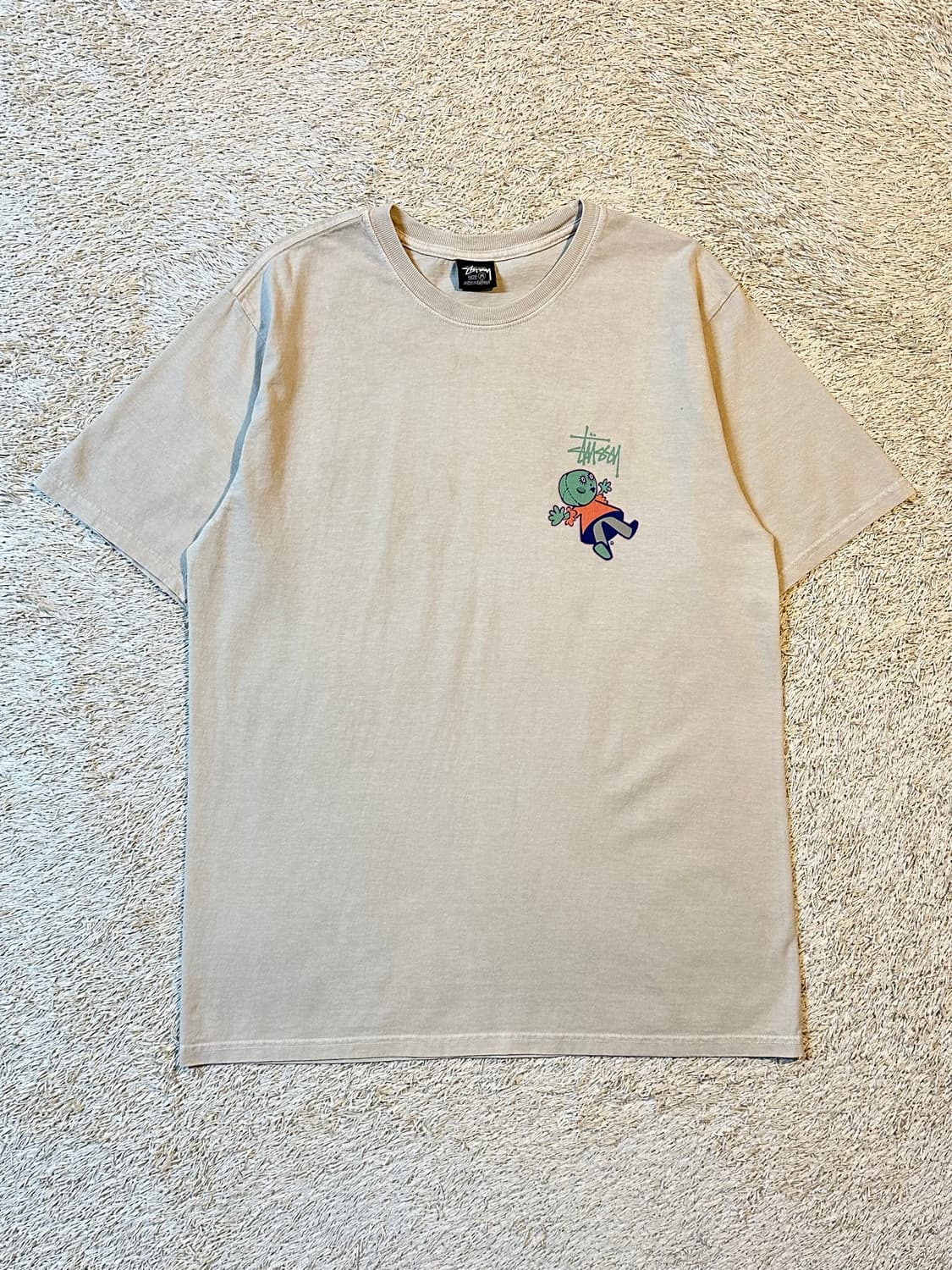 스투시 STUSSY 돌리 피그먼트 다이드 반팔 티셔츠 내츄럴 상품이미지3
