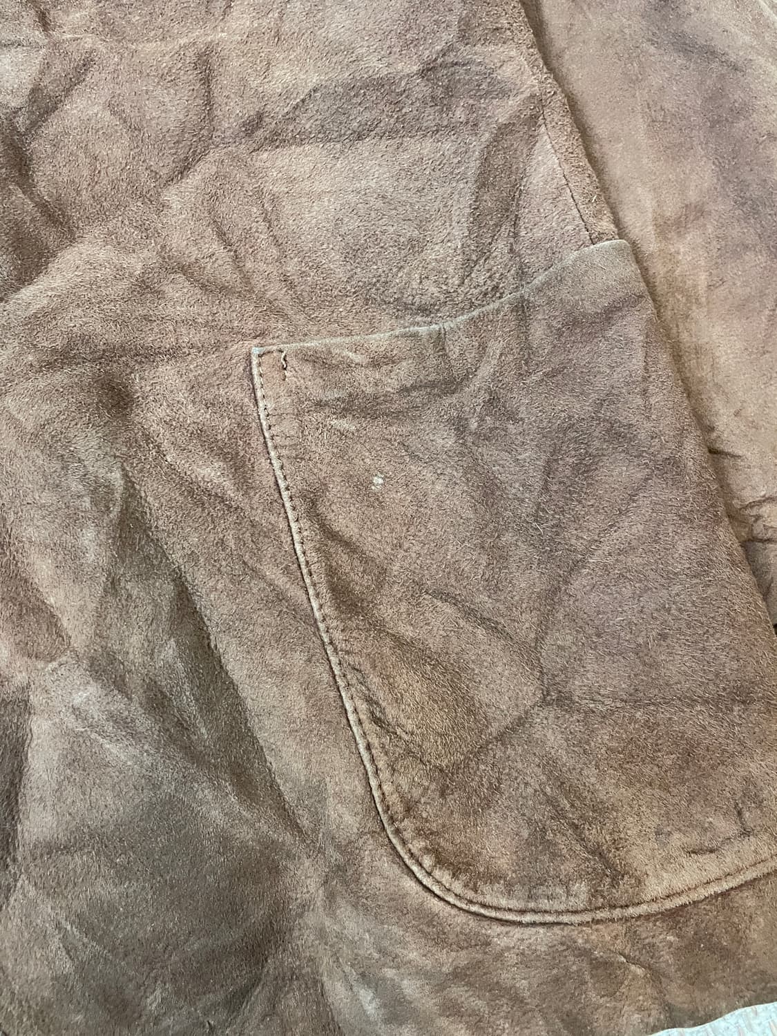 빈티지 스웨이드 가죽 싱글 버튼 테일러드 자켓  J03834 상품이미지3