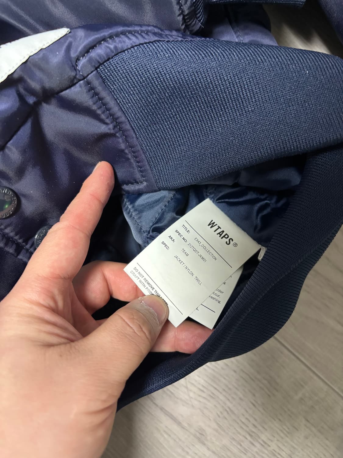 [2] 더블탭스 팀자켓 네이비 21aw 상품이미지7