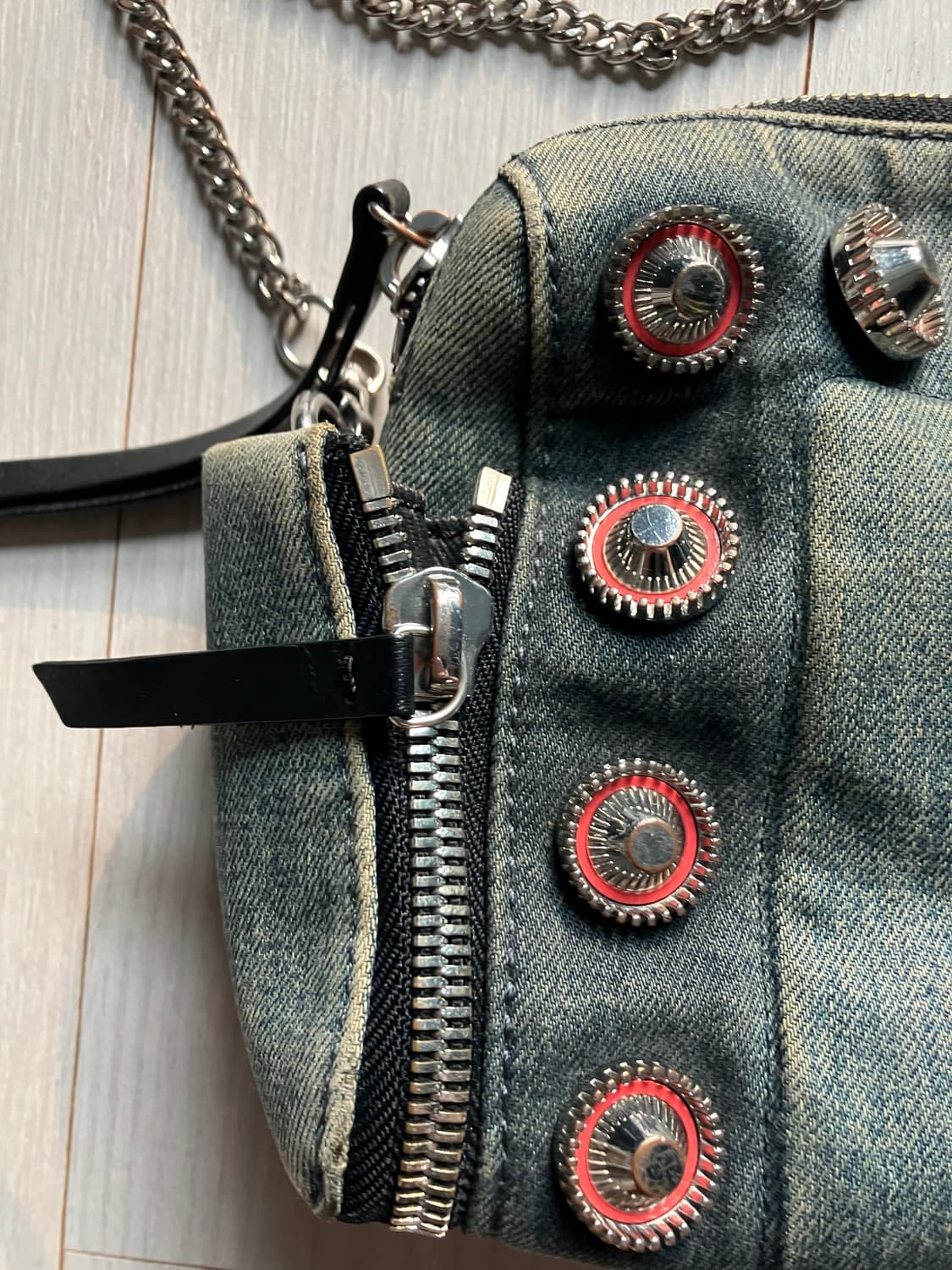 디젤 데님 스터드 숄더 백(택있음) 상품이미지3