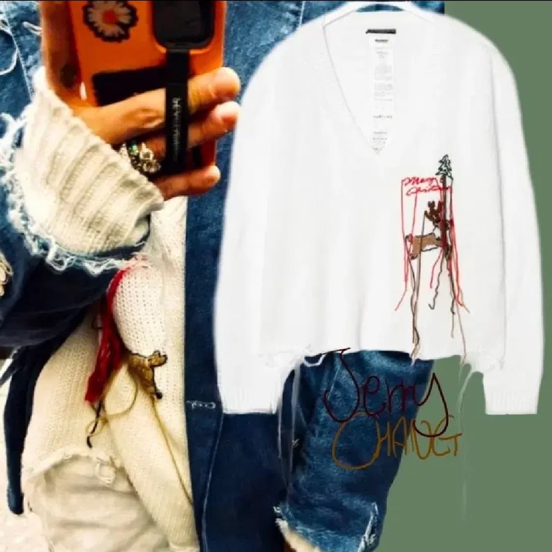 DOUBLET(더블렛) 지디 크리스마스 루돌프  니트 급처!!! 상품이미지3