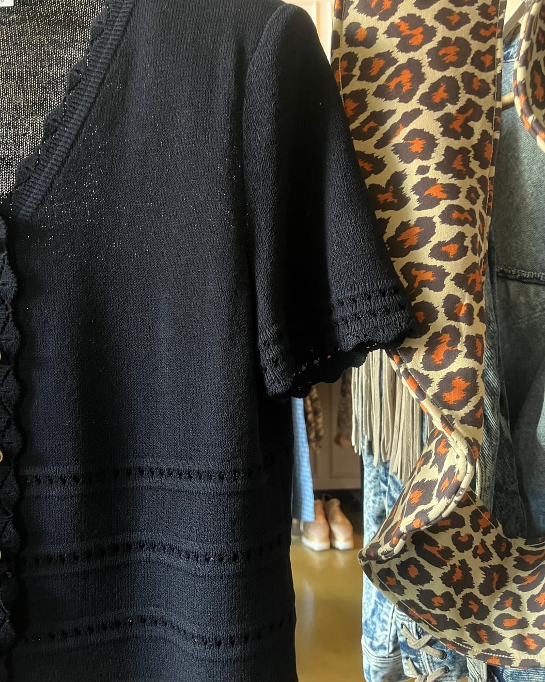ST. JOHN Summer Lace Black Cardigan  상품이미지5