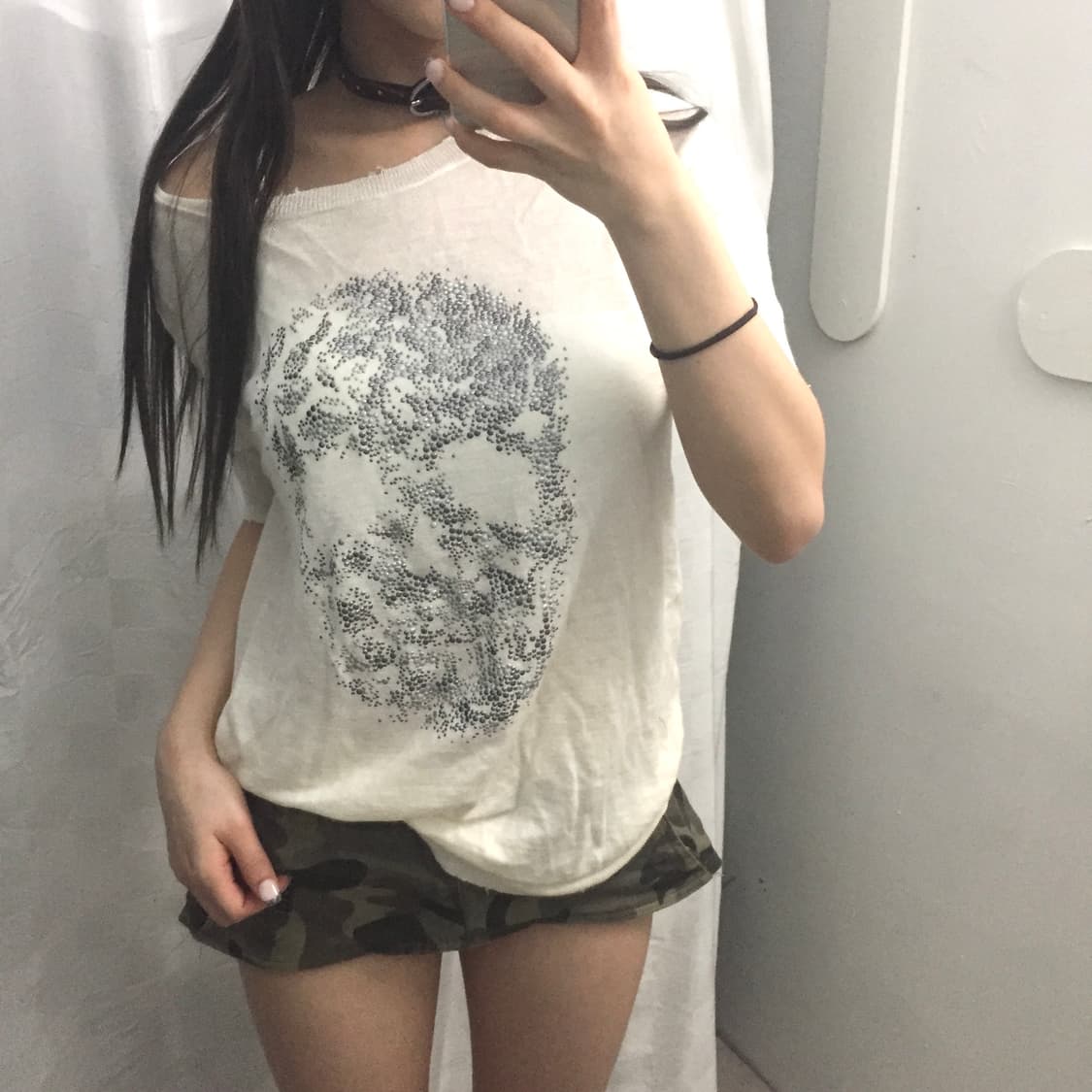 Zadig&Voltaire 쟈딕앤볼테르 스컬 고스펑크 갸루 반팔티 상품이미지2