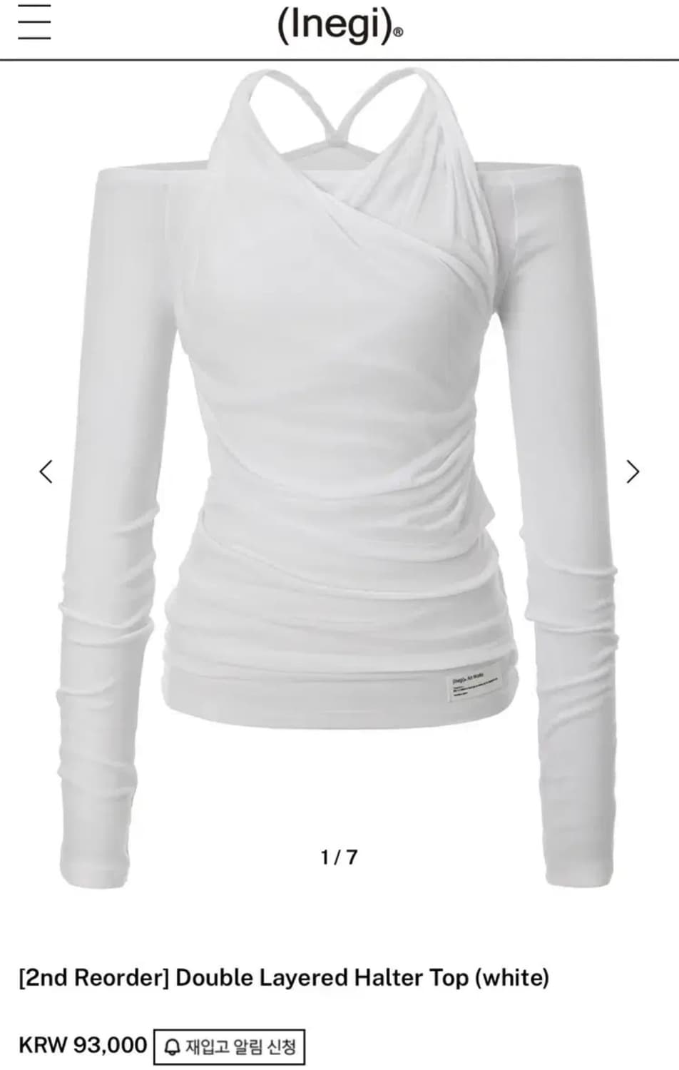 이네기 더블 레이어드 헬터 탑 상품이미지1