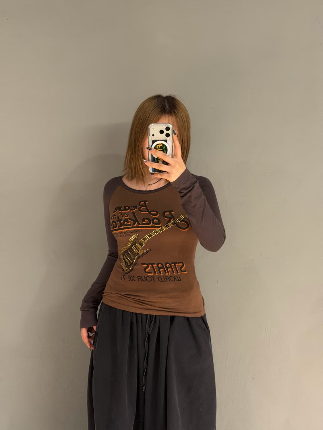 guitar cubic point raglan long sleeve 상품이미지2
