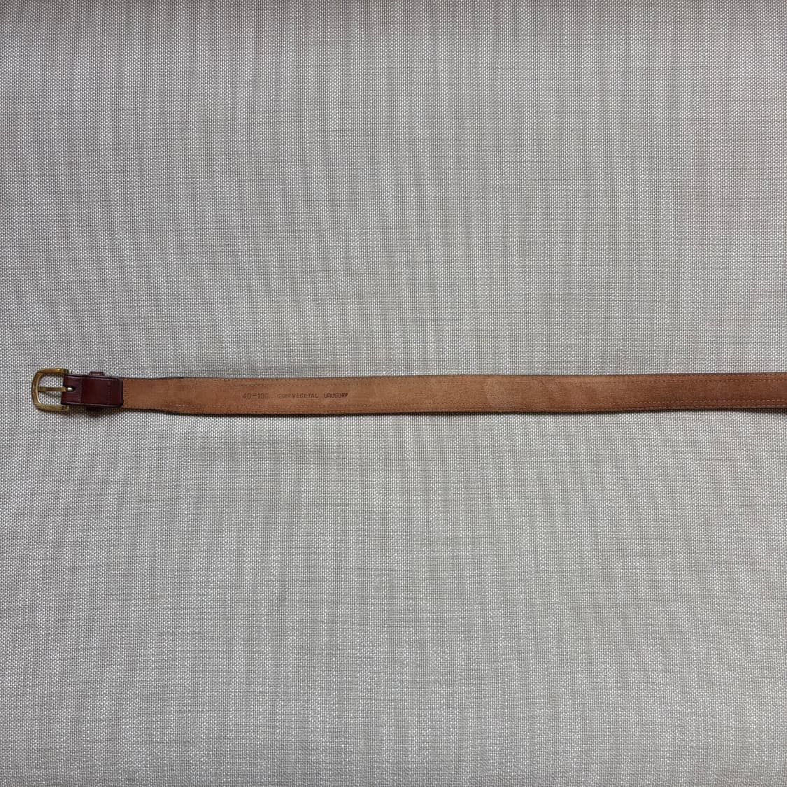 [40] 90s URUGUAY 브라운 레더 솔리드 브라스 버클 벨트 상품이미지7