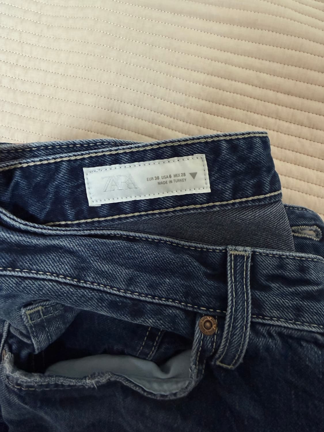 자라 ZARA JEANS TRF 와이드 레그 로우라이즈 EU38 상품이미지3