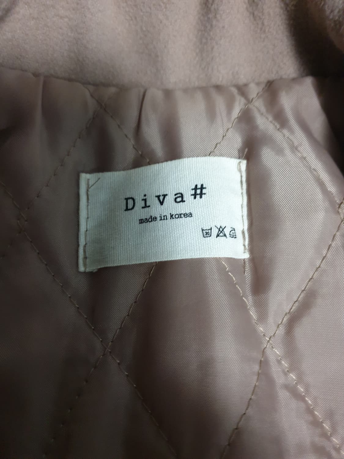 DIVA# 안감누빔 울 미디코트 베이지 (F) 상품이미지3