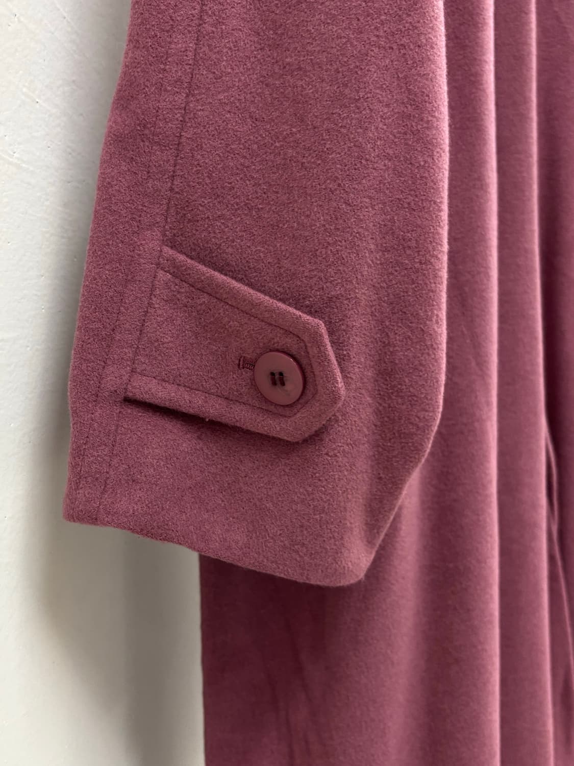 빈티지 울 95% 핑크 더블 코트 상품이미지7