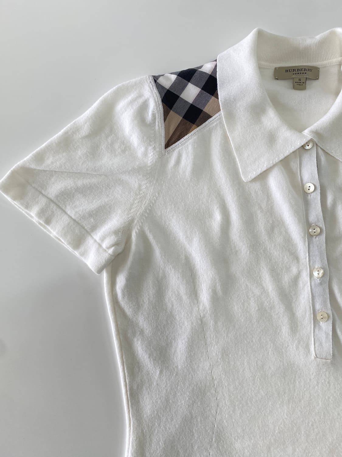 BURBERRY 버버리 체크 코튼 PK 티셔츠 S 상품이미지6