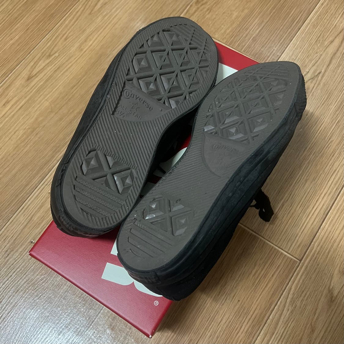 컨버스재팬 원스타 스웨이드 올블랙 8.5size 상품이미지2