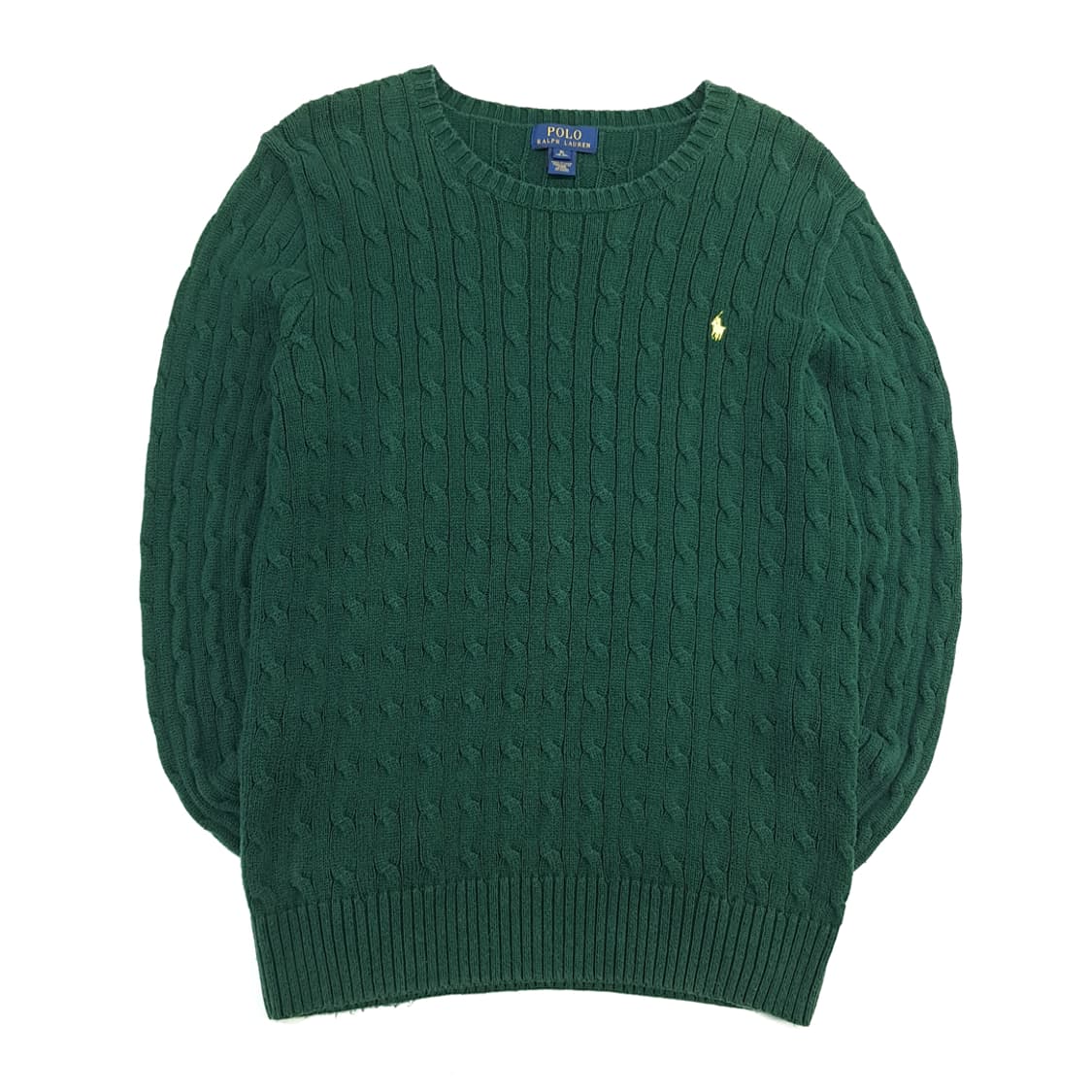 CN532 L-XL 폴로 랄프로렌 포레스트그린 꽈배기 케이블 니트 스웨터 상품이미지1