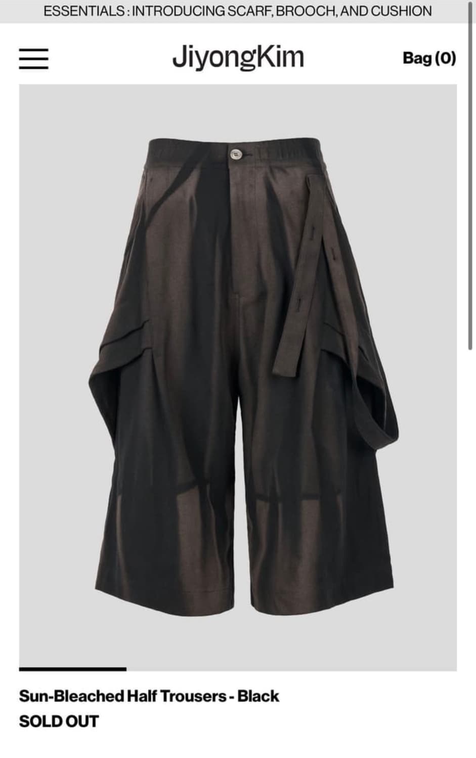 지용킴 선블리치드 하프 트라우져 상품이미지1