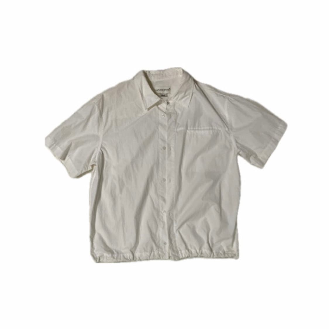 라퍼지스토어 와이드 스프링 하프 셔츠 화이트 상품이미지1