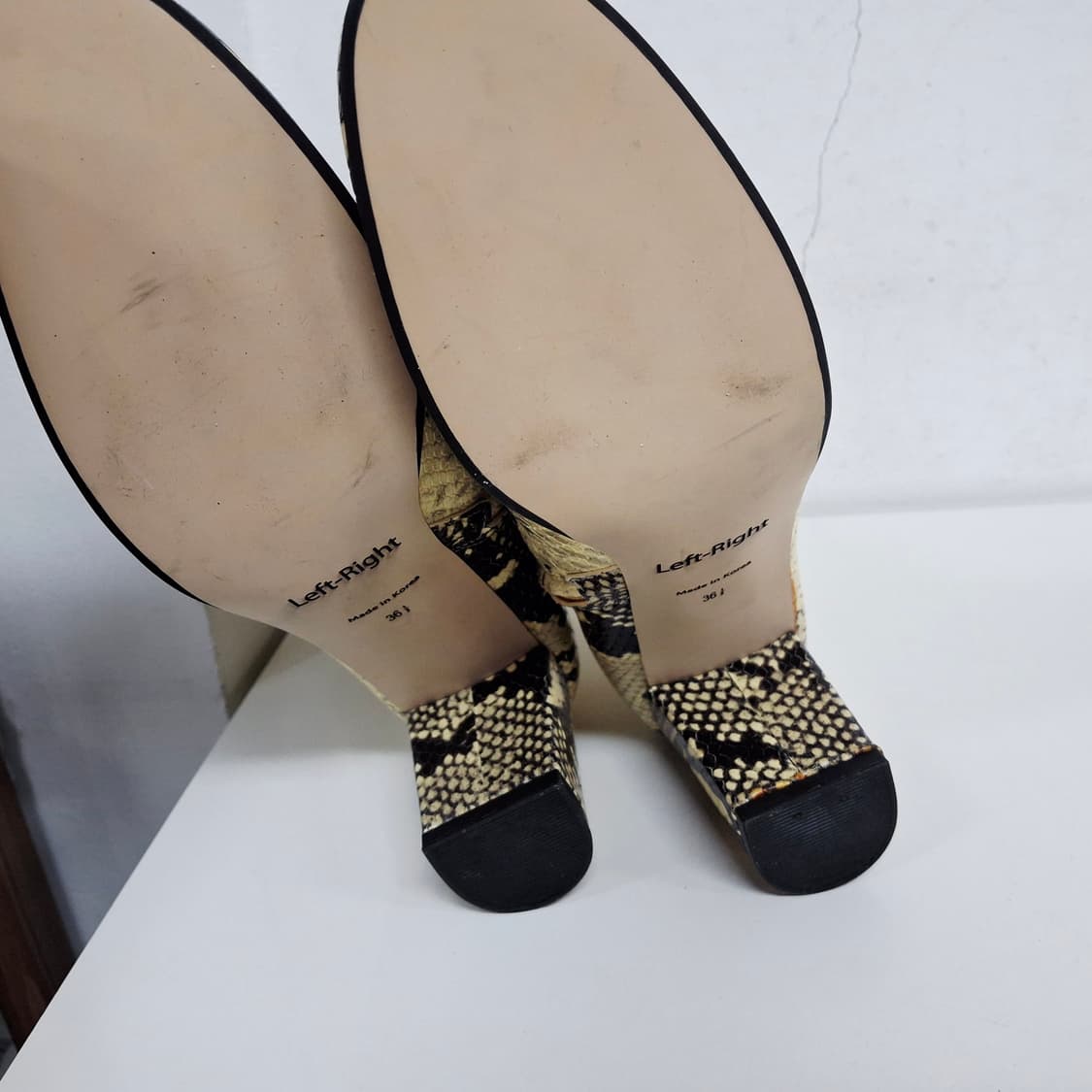 LTRT 레프트라이트 뱀피 스웨이드 여성 앵클 부츠 36.5 235 상품이미지3