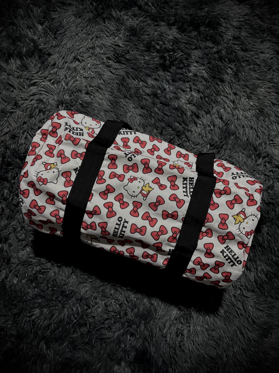 HELLO KITTY 리본 올오버 보스턴 백 상품이미지3