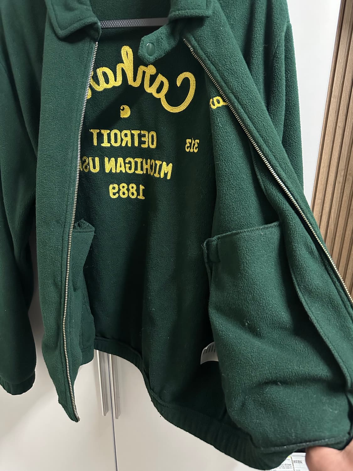 칼하트 플리스 자켓 녹색 M 상품이미지6
