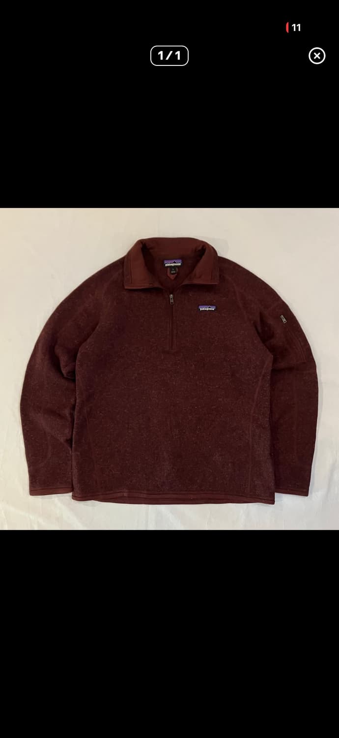 파타고니아 신칠라 하프집업 플리스 버건디 상품이미지1