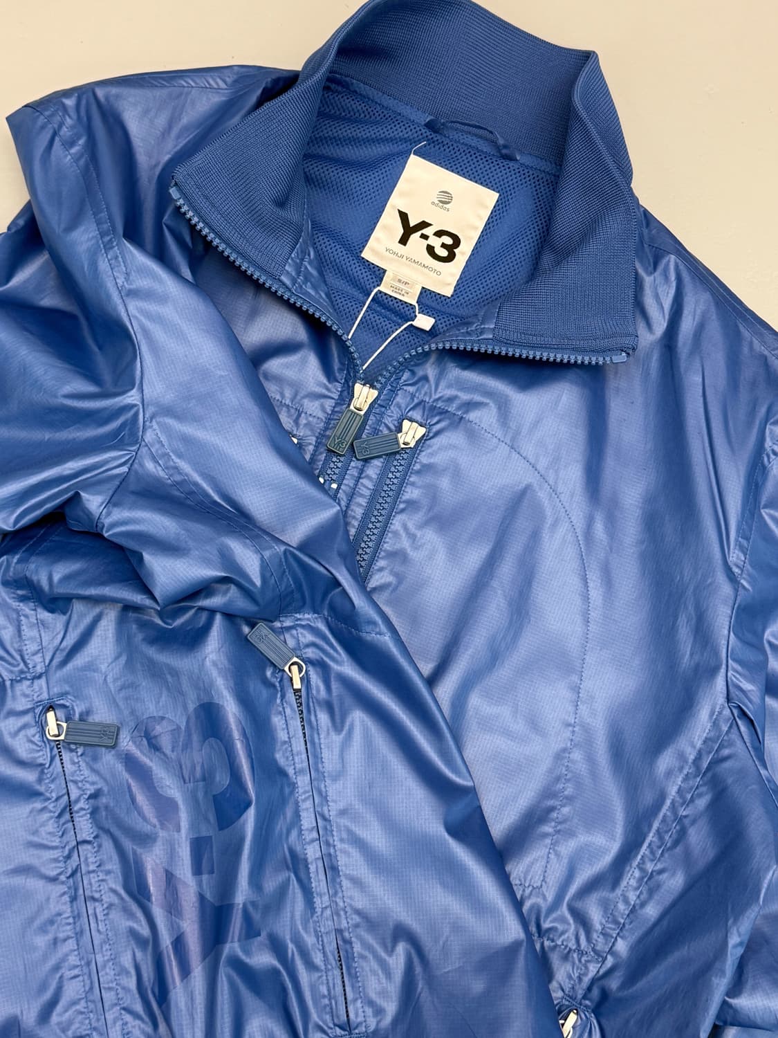Y-3 요지야마모토 블루 폴리쉘 집업 자켓 상품이미지3