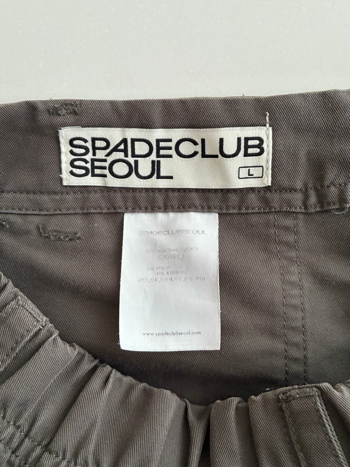 L) 스페이드클럽서울 SCS 카고 쇼츠 그레이 상품이미지5
