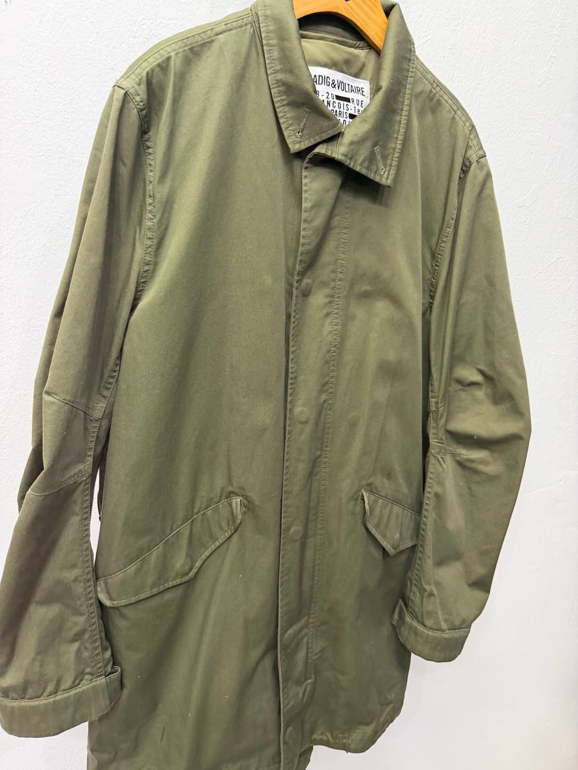 정품) 쟈딕앤볼테르 카키 이중 조끼 야상 자켓 S 상품이미지2