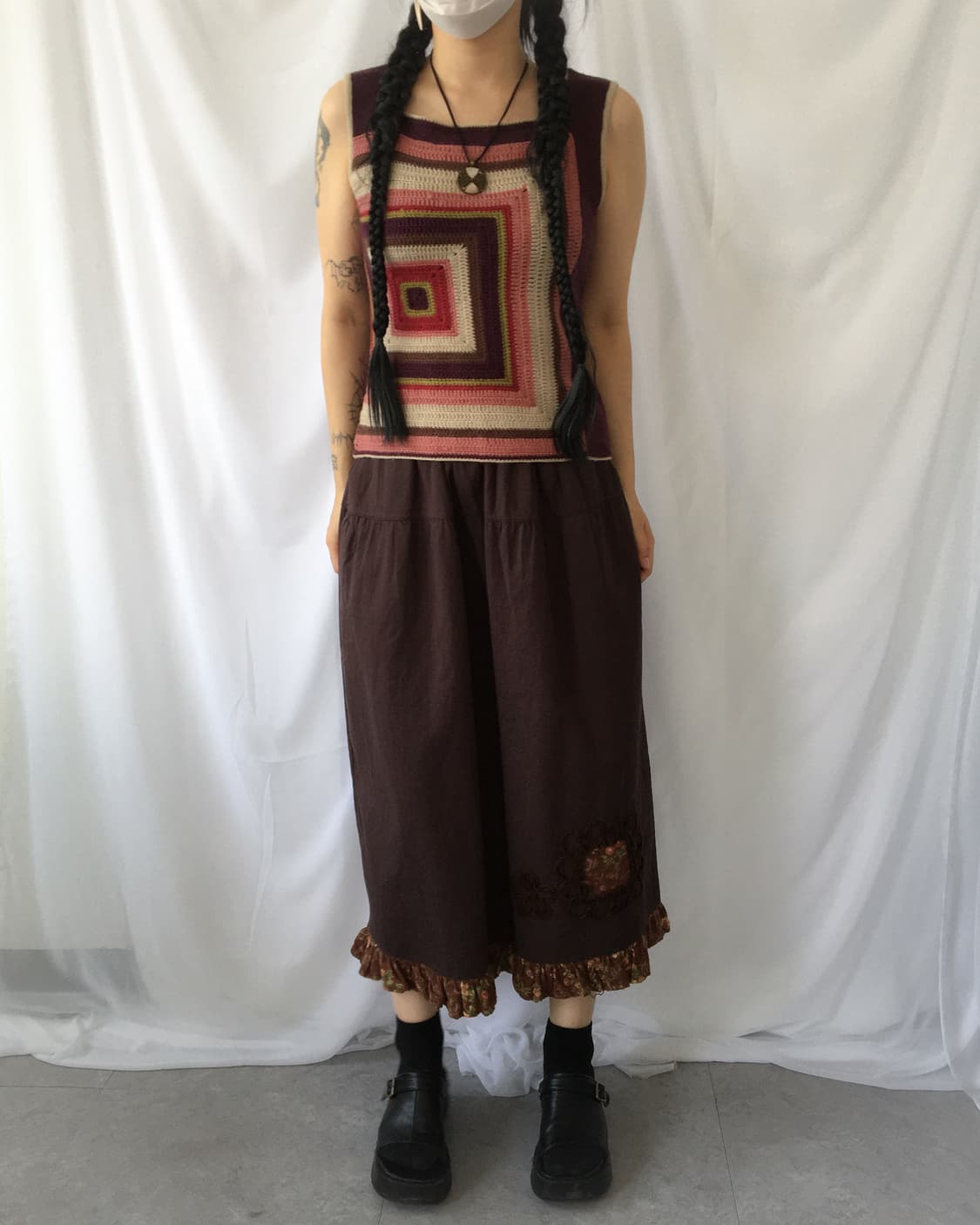 Pattern point knit sleeveless 상품이미지1