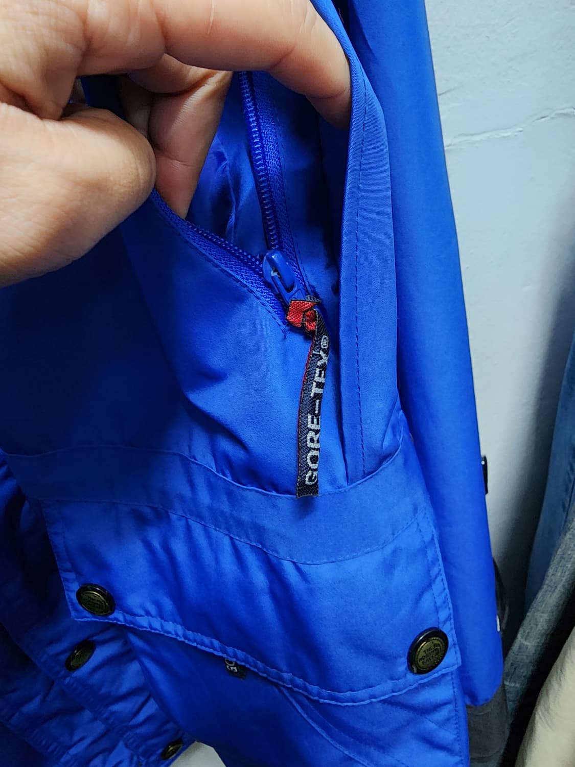 (빅사이즈) 90s 노스페이스 고어텍스 블루 블랙 바람막이 XXL 상품이미지8