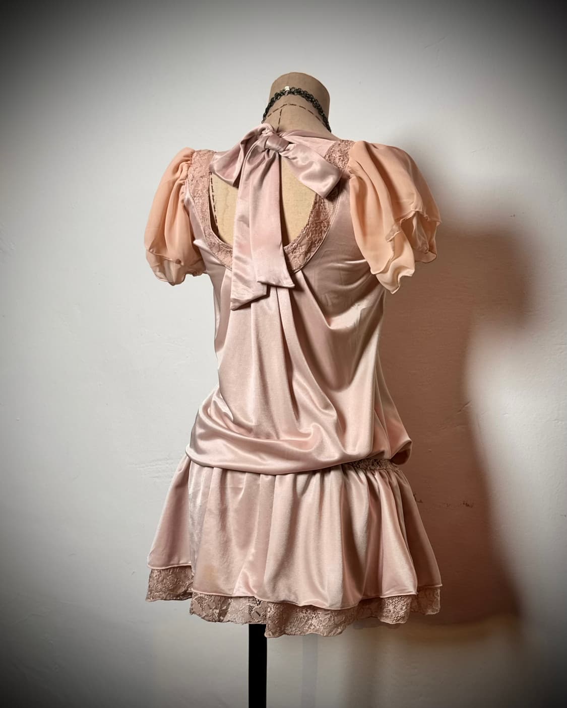 새틴 퍼프 원피스 상품이미지6