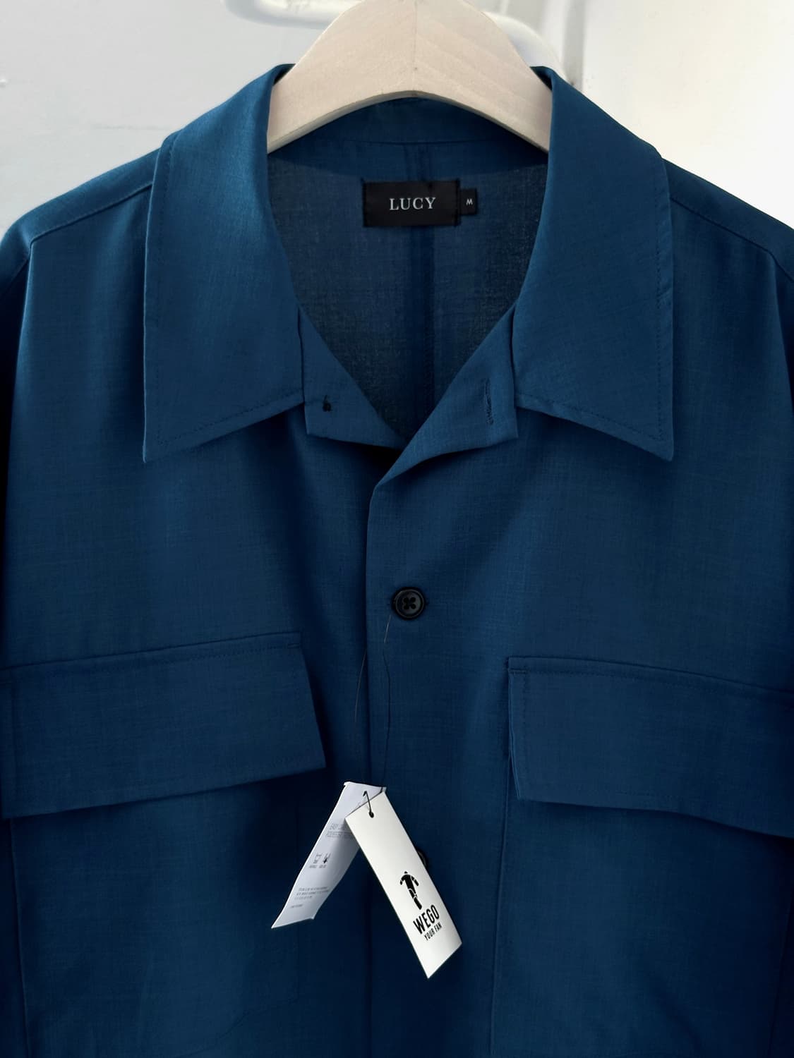 Linen touch open collar BOX shirt 상품이미지3