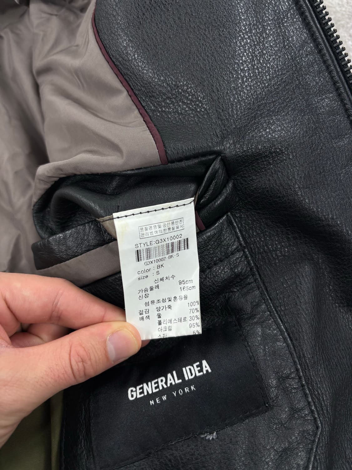 General Idea Wool Leather Jacket  상품이미지4