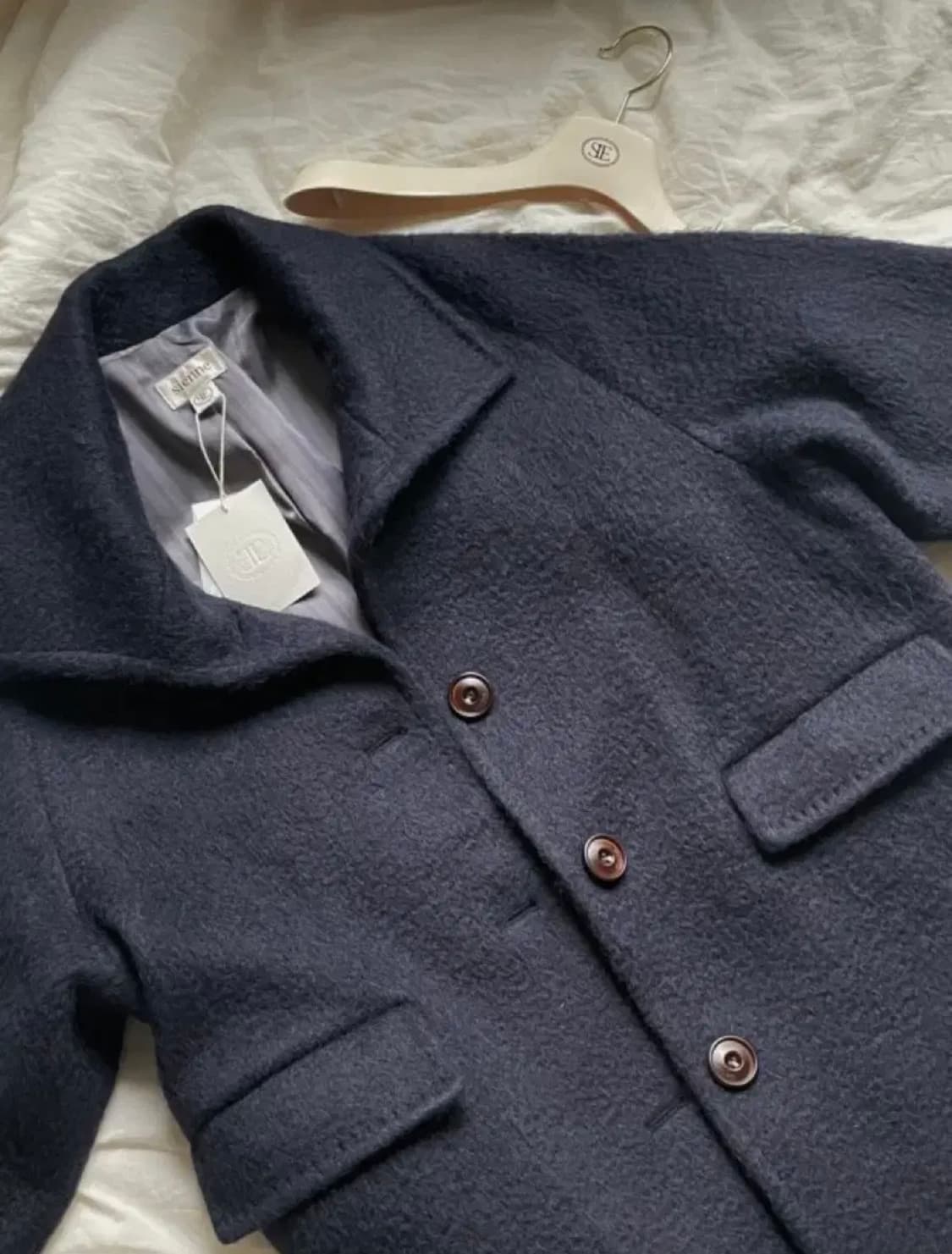 시엔느 알파카 코트 네이비 상품이미지2