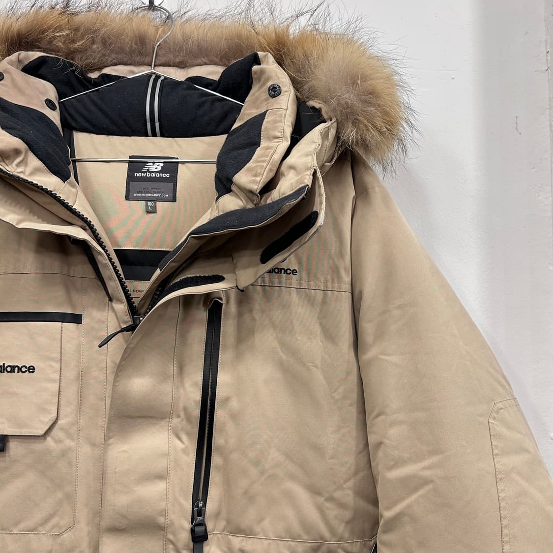 뉴발란스 패트롤 구스다운 쉐르파 후드 패딩 상품이미지1