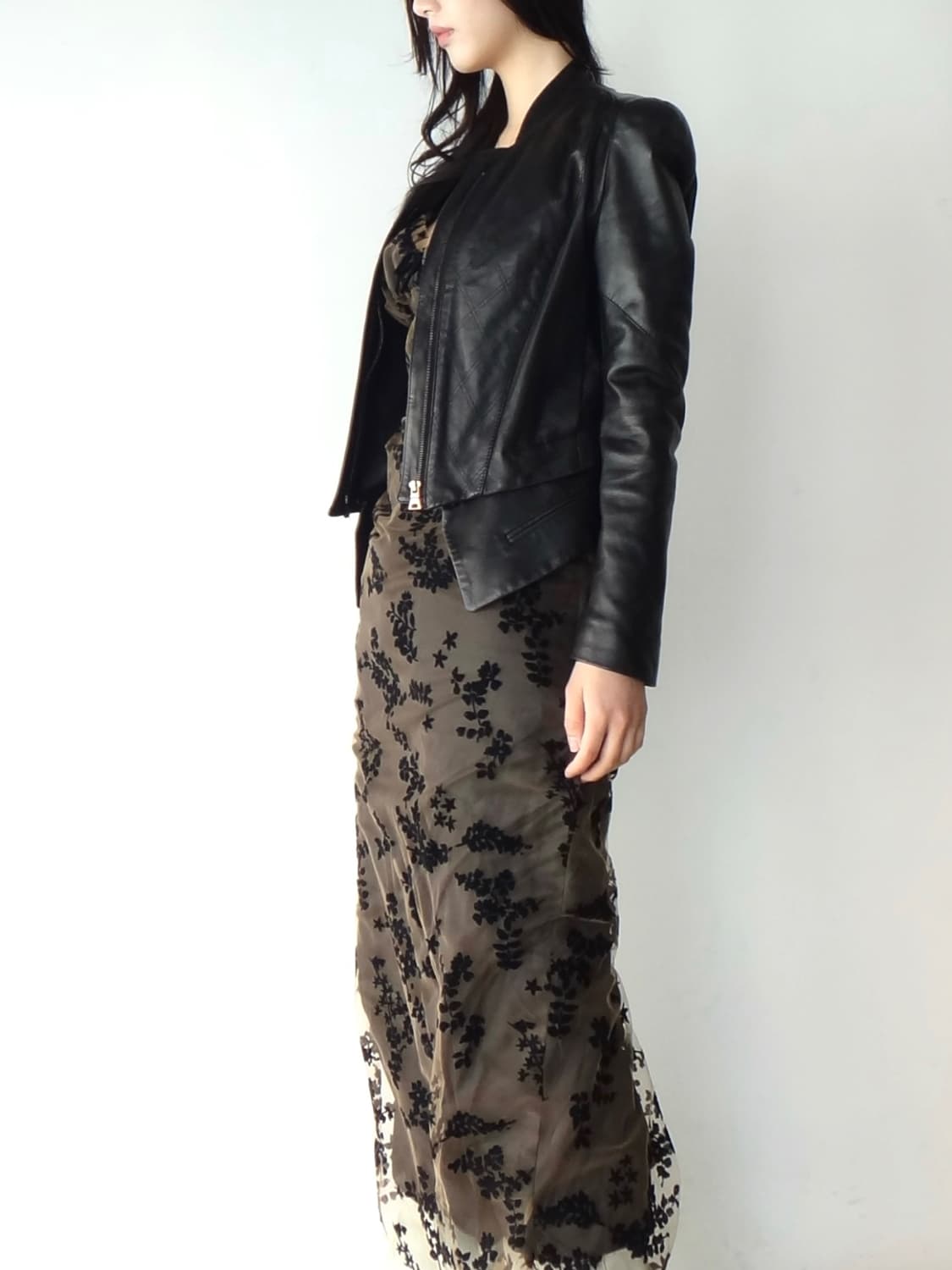 Slim lining dual leather jacket / black 상품이미지9