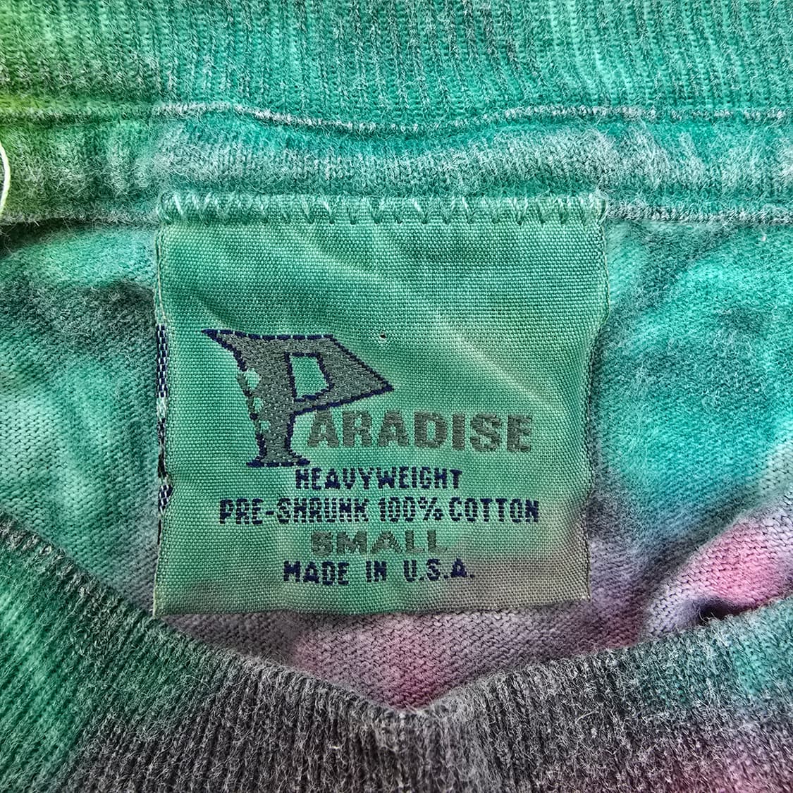 Vintage USA 타이다이 스티치 로고 티셔츠 S 상품이미지3