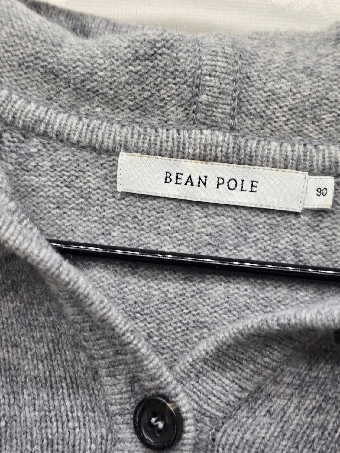 빈폴 여성용 그레이 후드 울 니트 상품이미지3