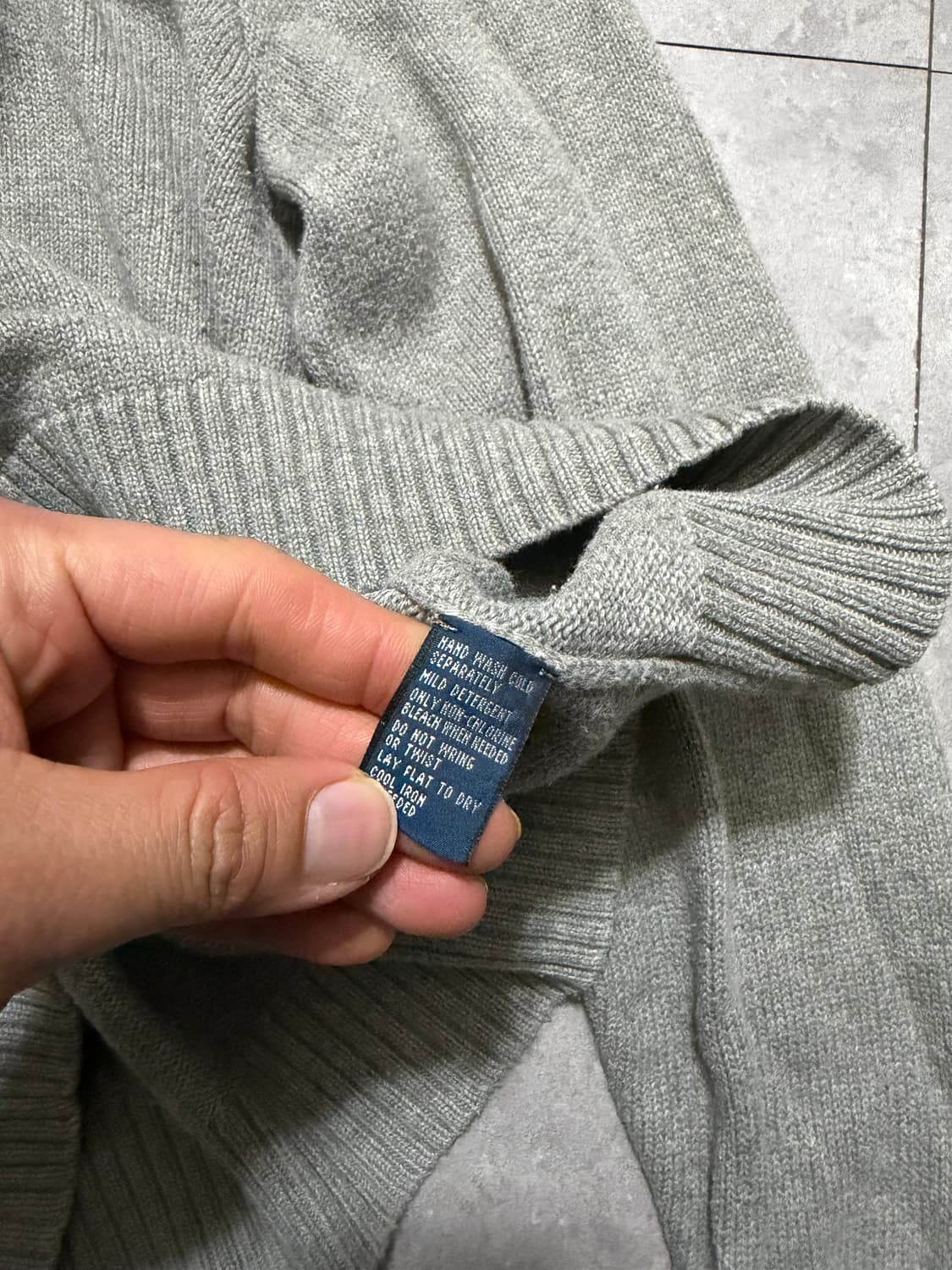 랄프로렌 폴로 그레이 컬러 빈티지 코튼  하프집업 100size   상품이미지6