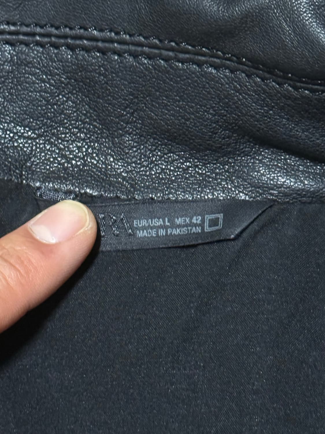 자라 레더 봄버자켓 L 상품이미지4