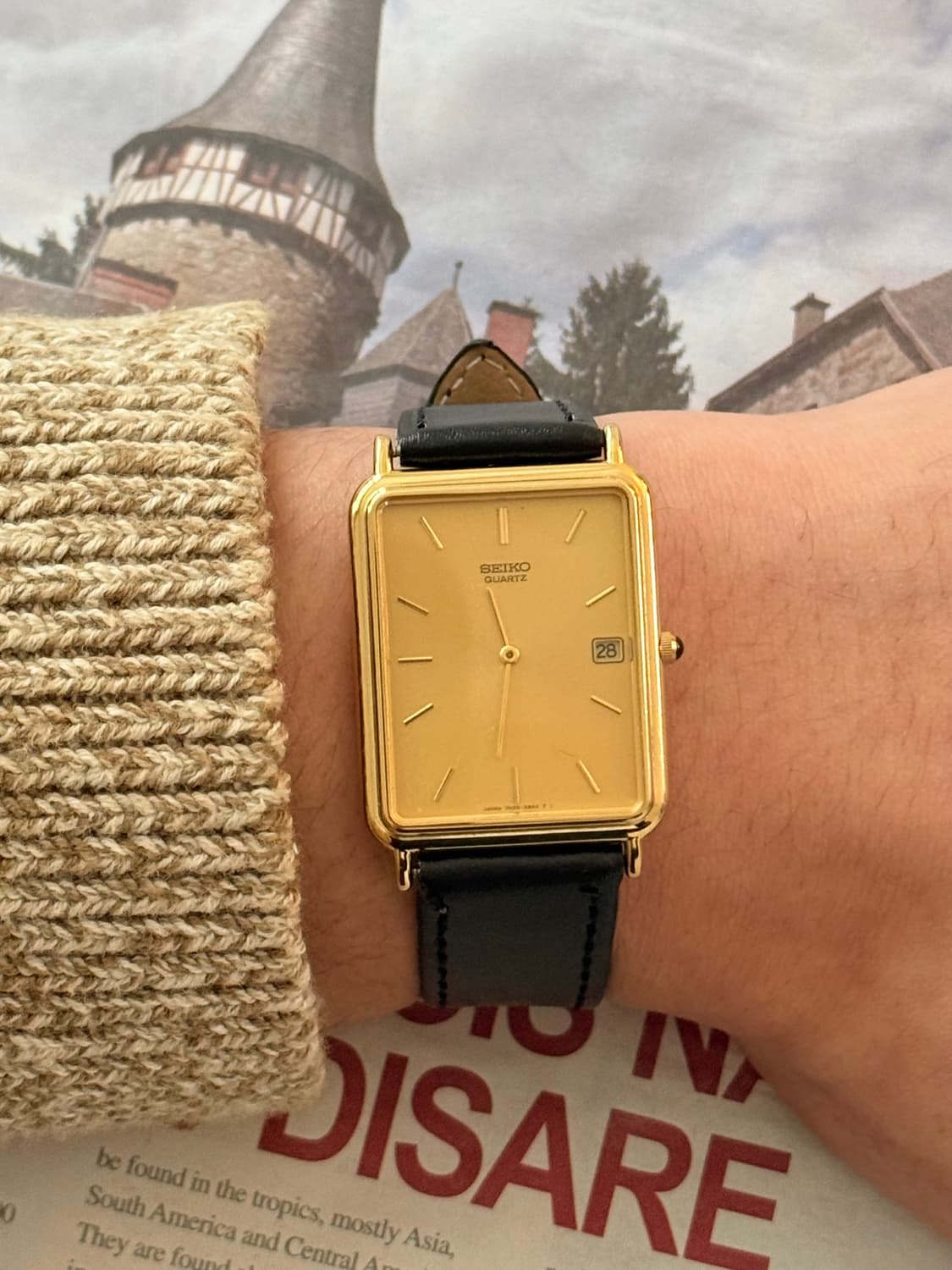 Seiko 세이코 카보숑 크라운 탱크 쿼츠 상품이미지6