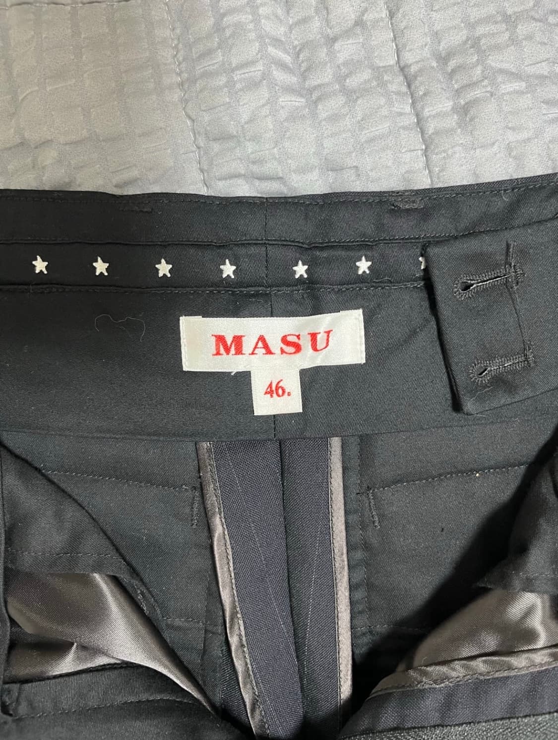 [46] MASU 마수 스트링 레이어드 스트라이프 슬랙스 상품이미지7