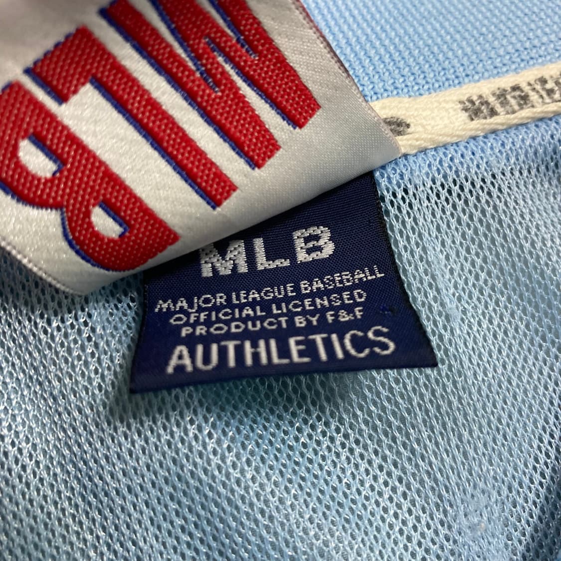 MLB USA 뉴욕 스펠아웃 오버핏 스카이 폴리쉘 웜업 상품이미지4