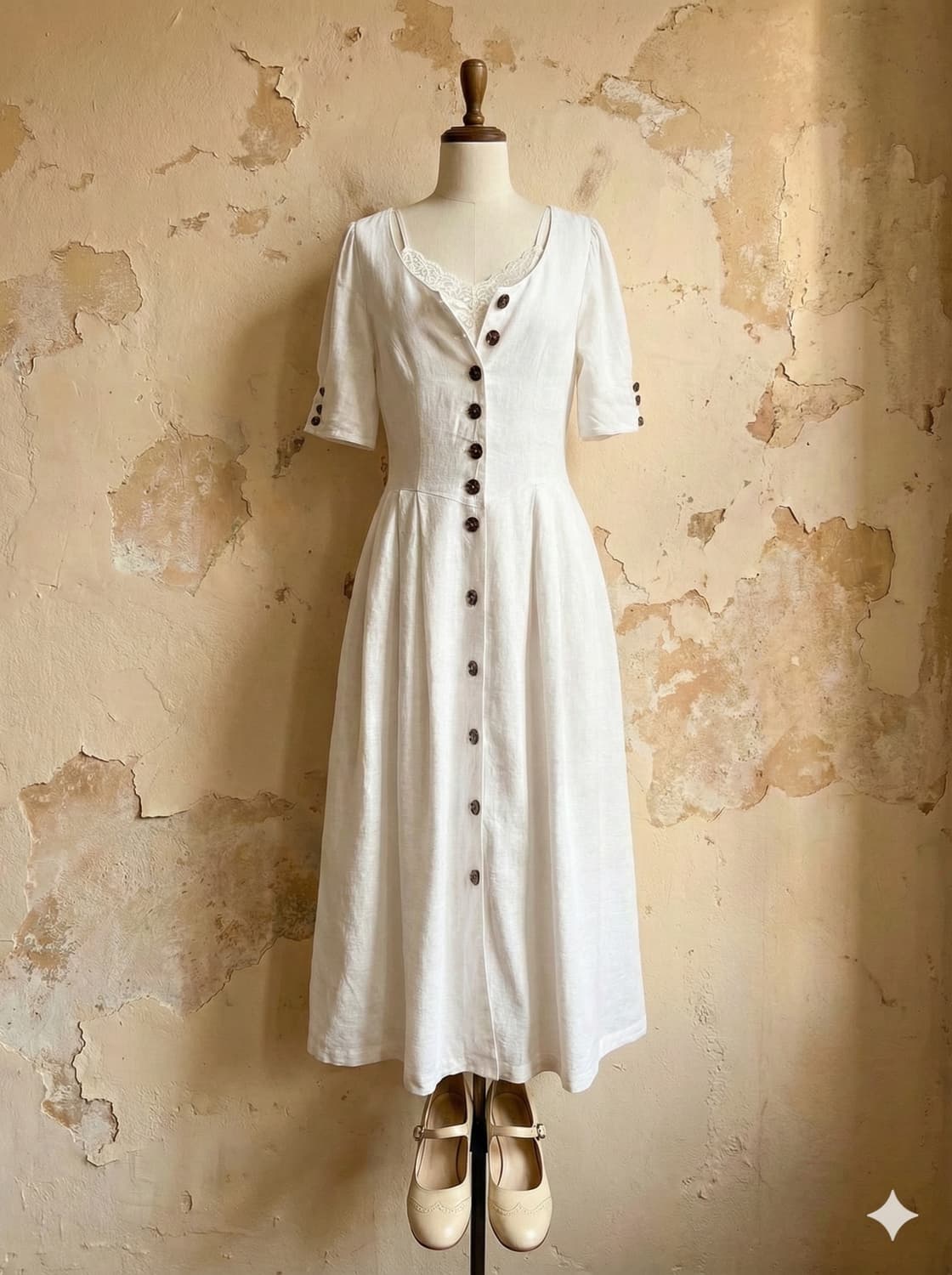 독일 Pure White Linen Dress  상품이미지2