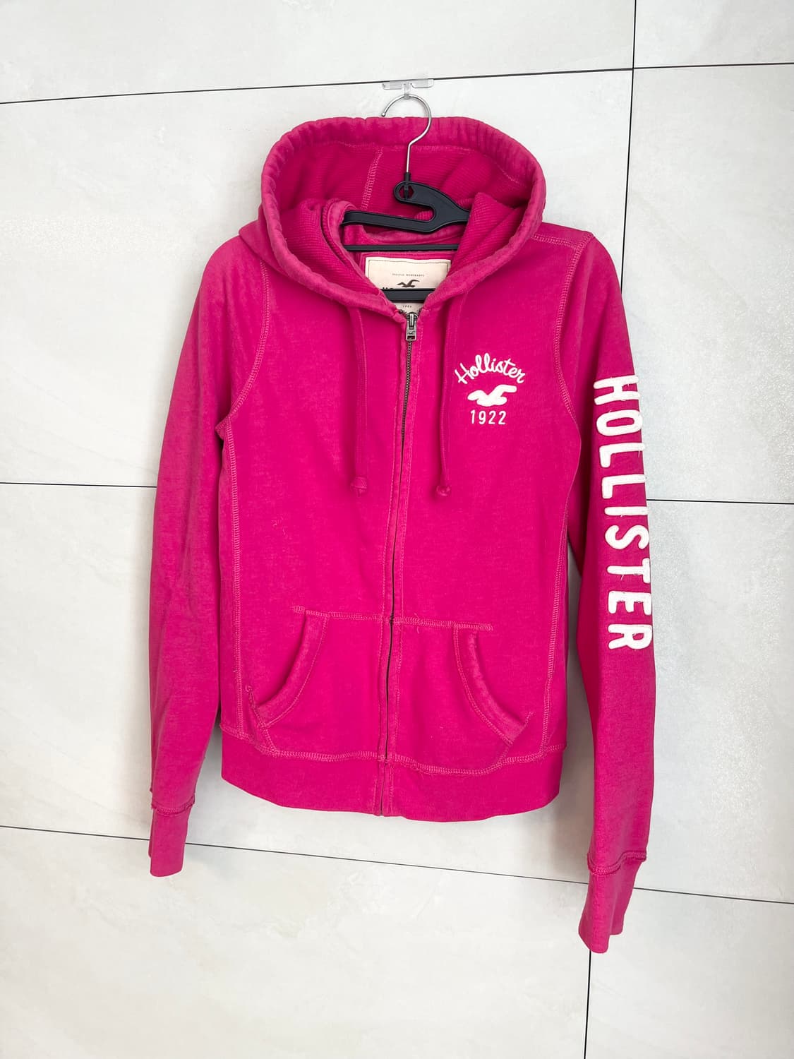 홀리스터 딱붙핏 후드집업 핑크 (S) 상품이미지1