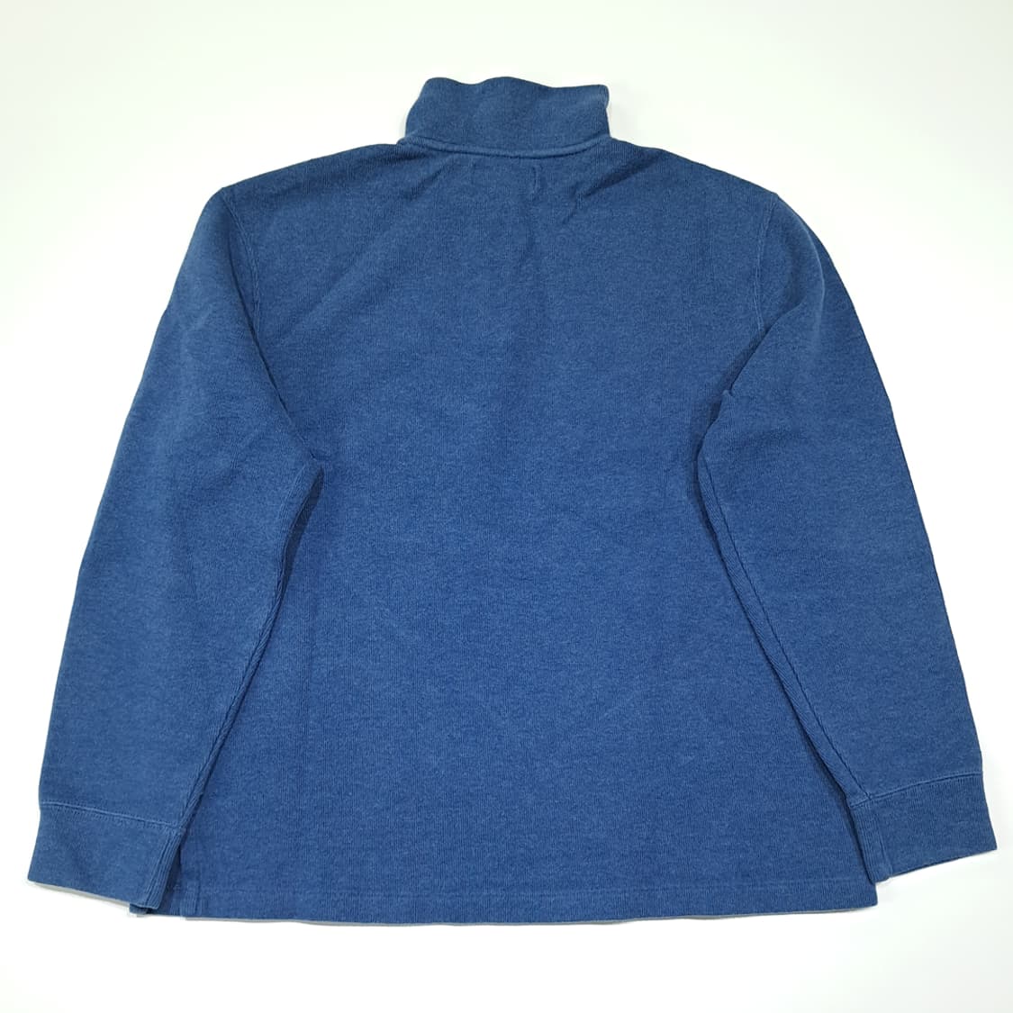 CL348 L 폴로 00s 코튼 가죽풀러 레드포니 블루 하프집업 니트 상품이미지6
