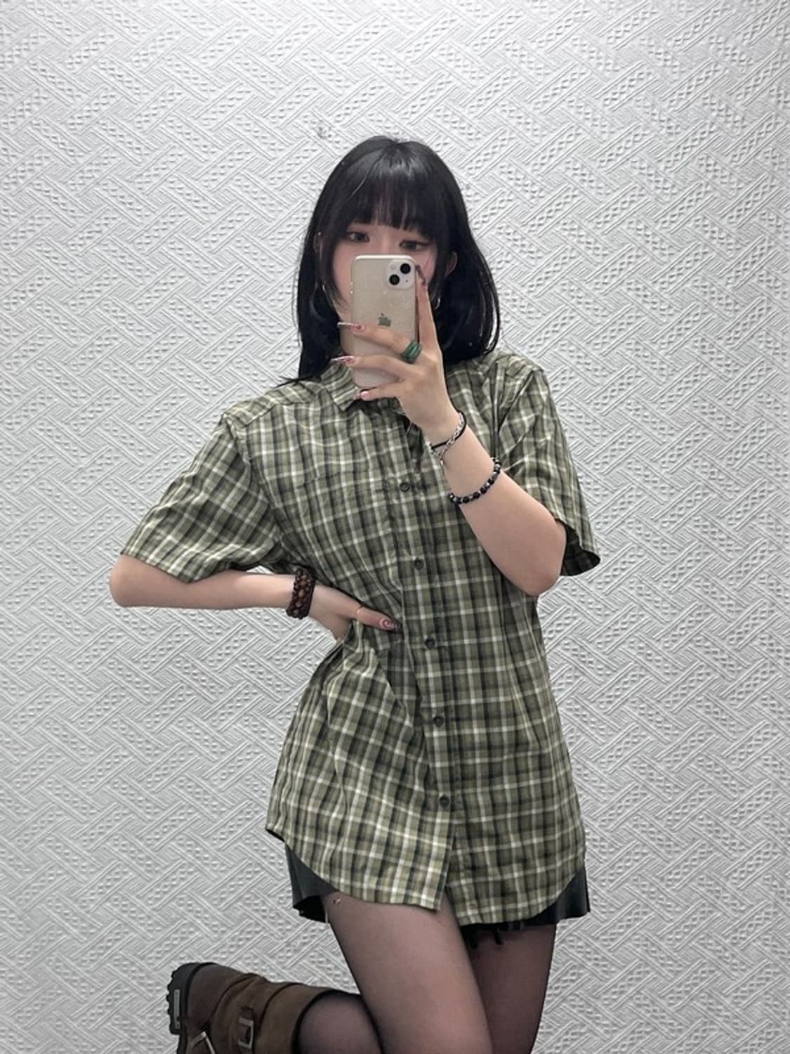 아크테릭스 빈티지 컨트리 레트로 타탄체크 셔츠 M C11904 상품이미지2