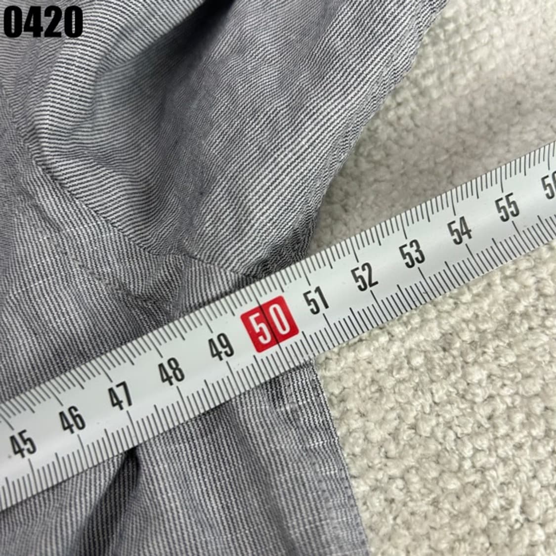 HAZZYS 헤지스 그레이 반팔 셔츠 XL 상품이미지4