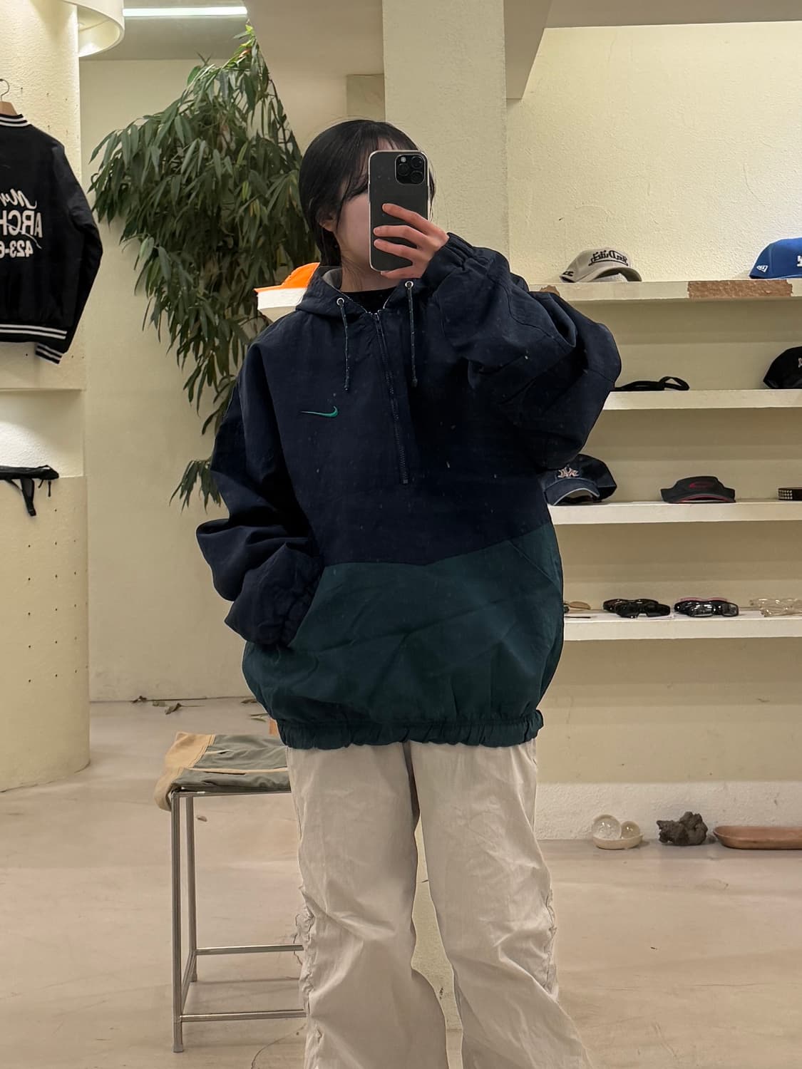 나이키 올드스쿨 투톤 빅로고 아노락 U294 상품이미지1