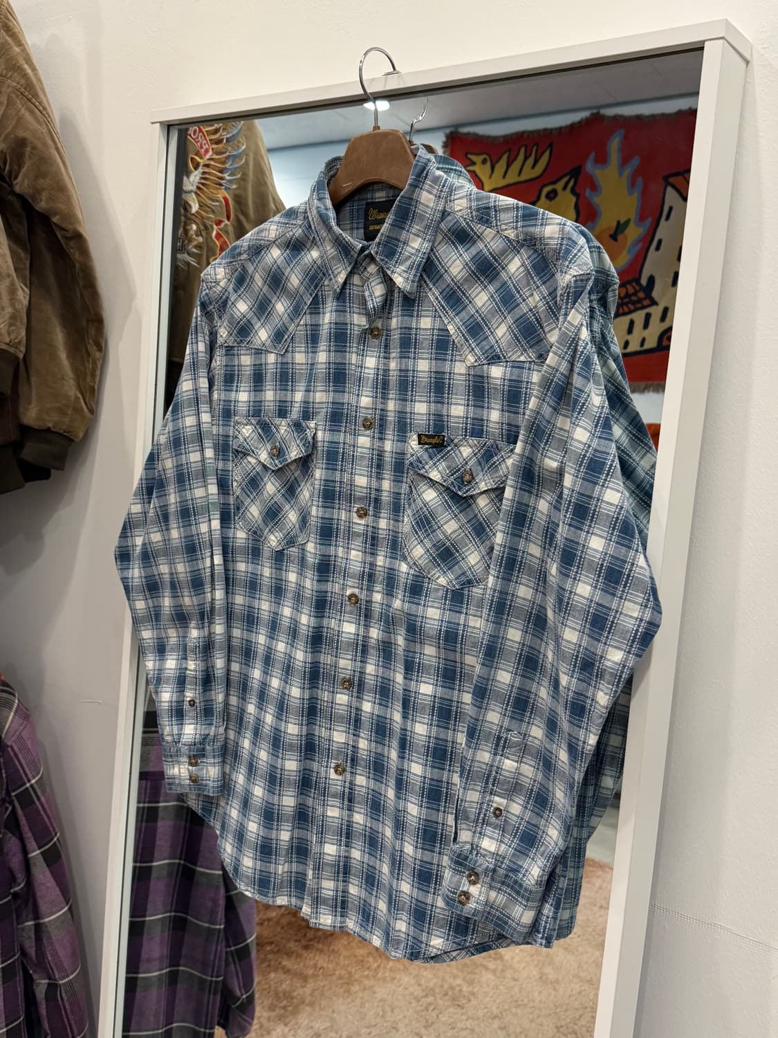 Wrangler 랭글러 웨스턴 체크 셔츠 상품이미지1