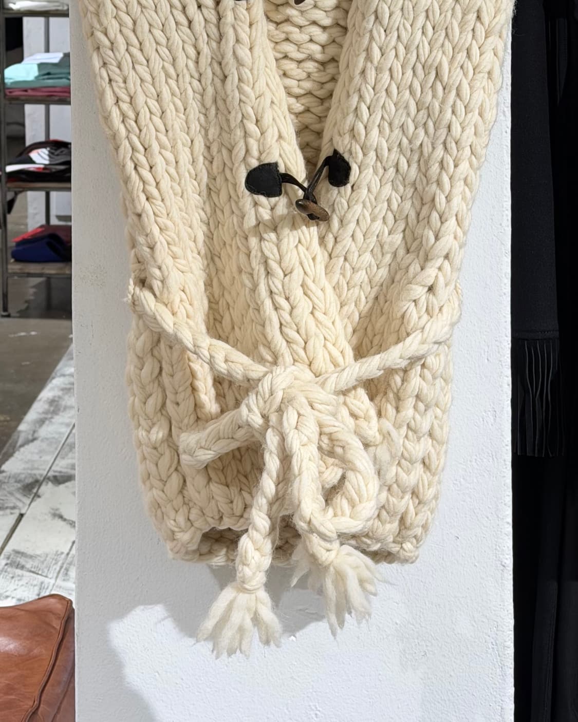 돌체앤가바나 아이보리 니트 후드 베스트 더플 코트 상품이미지5