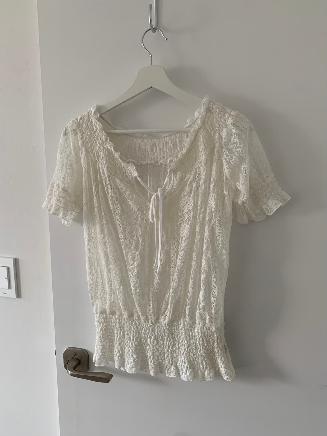 레이스 시스루 탑 상품이미지6