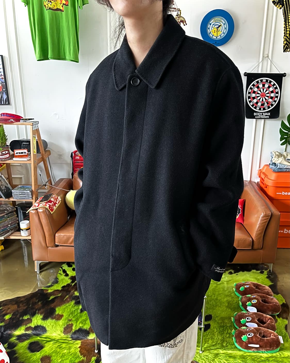 1990s YSL Pure Homme Black Wool Coat 상품이미지2